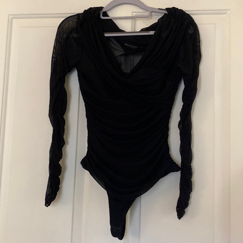 Guess black sheer bodysuit